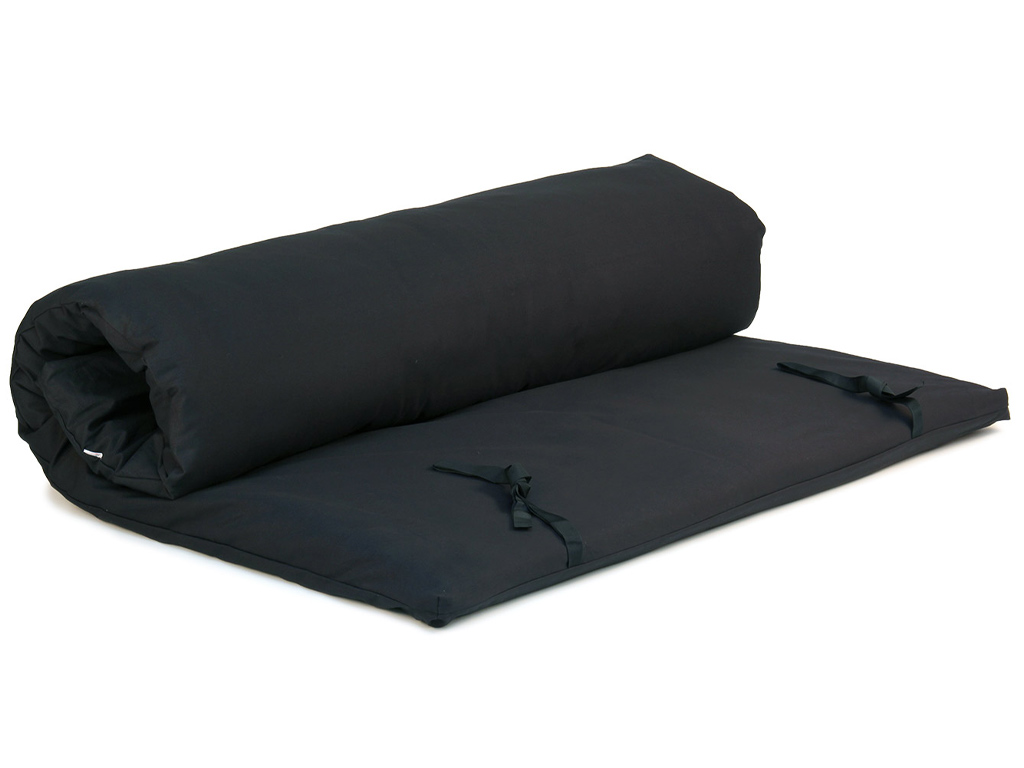 Levně Futon Bodhi Welltouch se snímatelným potahem - 4 vrstvý Barva: černá, Rozměry: 200x200 cm