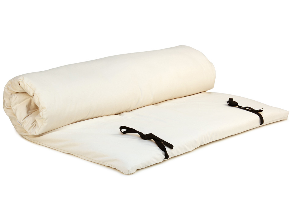 Levně Futon Bodhi Welltouch se snímatelným potahem - 5 vrstvý Barva: ecru (naturální), Rozměry: 200 x 100 cm