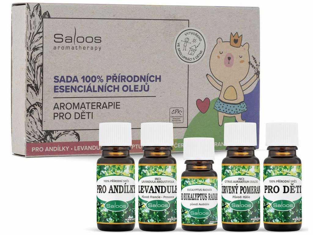 Levně Saloos aromaterapie pro děti - sada 100% přírodních éterických olejů