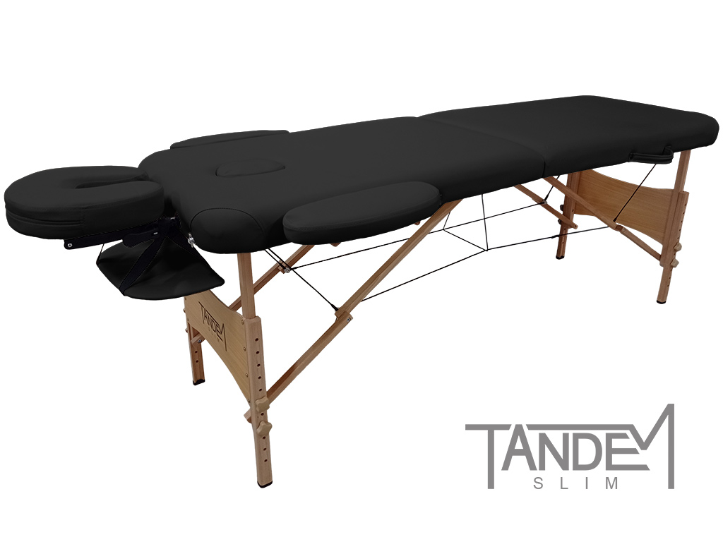 Levně Skládací masážní stůl TANDEM Basic-2 Slim Barva: černá