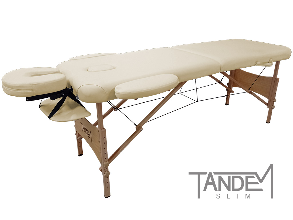 Levně Skládací masážní stůl TANDEM Basic-2 Slim Barva: krémová