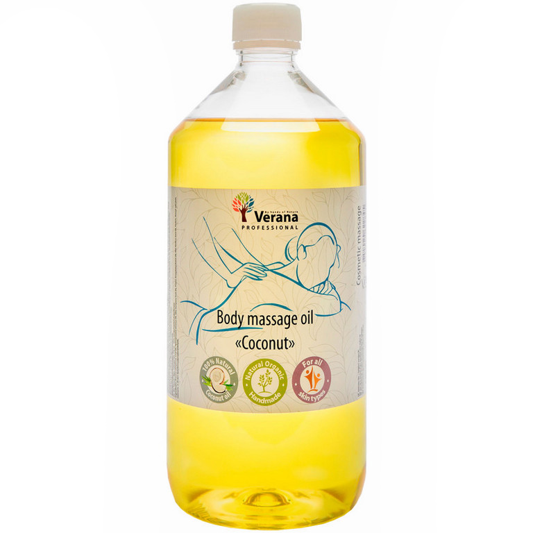 Tělový masážní olej Verana Kokos Objem: 1000 ml