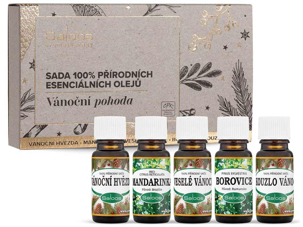 Levně Saloos Vánoční pohoda - sada 100% přírodních éterických olejů