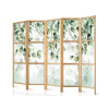 dreveny paravan fabulo 5dilny zelene listy | 1