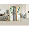 dreveny paravan fabulo 3 dilny zelene listy | 3