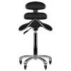 sedlova kosmeticka zidle s operadlem beautyone am 880 high | cerna | 2