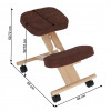 Ergonomicka klekacka flonet hneda rozmery
