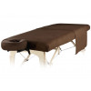 set flanelova prikryvka a prosteradlo fabulo na masazni stul a podhlavnik | cokoladova