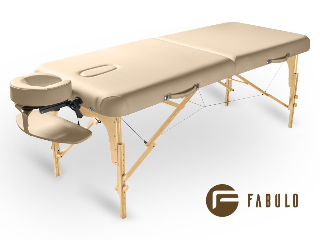 FABULO Guru Set összecsukható és hordozható favázas masszázságy