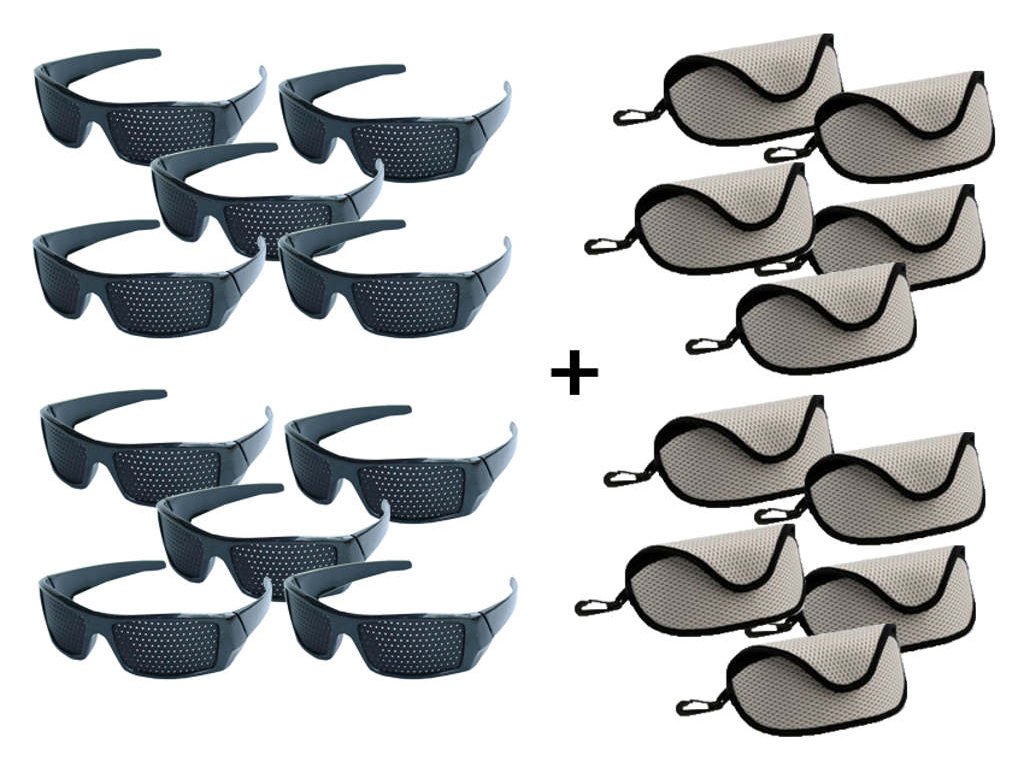 VISION FIX Elegant látásjavító szemtréner szemüveg készlet 10 db - fekete |  fabulo.hu