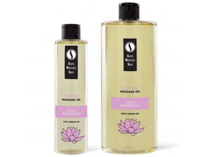sara beauty spa termeszetes novenyi masszazsolaj lotusz | 250 es 1000 ml
