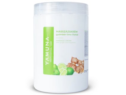 yamuna zsiros masszazskrem gyomber lime illattal | 1000ml