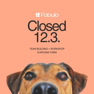 ✨Évente egy nap, amikor a jövőnket tervezzük. Holnap elvonulunk! Holnap egy kicsit csendesebb lesz a Fabulo... de csak...