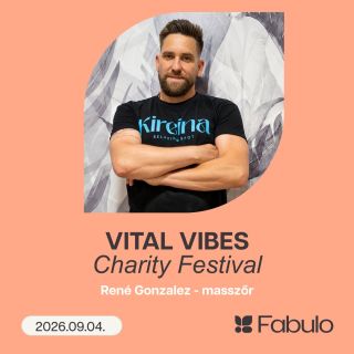 🇭🇺💆‍♂️ René Gonzalez vagyok, és szeptember 4-én a Vital Vibes Charity Festival masszázs részlegén találkozhatsz velem. ☀️...