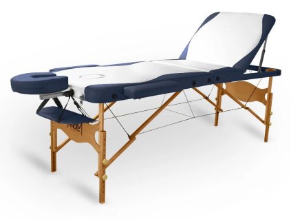 masă de masaj pliabilă tandem profi w3d duo alb albastru