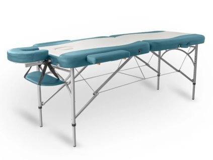 masă de masaj pliabilă tandem profi a2d duo alb turcoaz