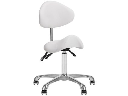 șa scaun cosmetic cu spătar Giovanni 1004 | alb | elegant