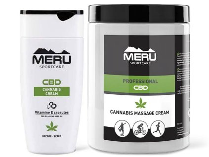 cremă de masaj regenerantă cremă de canabis meru cbd | 150 ml, 1000 ml
