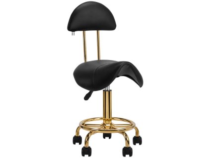 beautyone 6001 g scaun cosmetic cu spătar | negru | 1