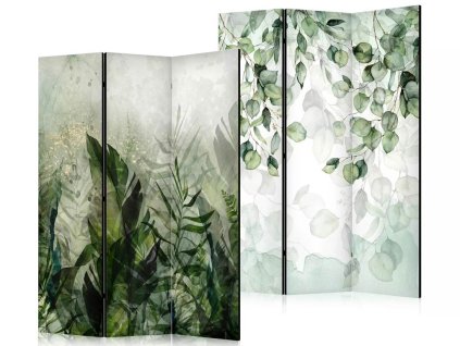 fabulo 3 părți ecran peisaj de frunze frunze verzi | 1