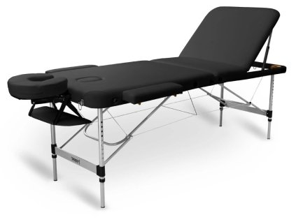 masă de masaj pliabilă tandem basic alu 3 negru deschidere
