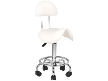 scaun cosmetic cu spătar beautyone alb