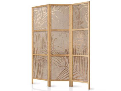 paravan din lemn fabulo 3 piese palmieri aurii | 1