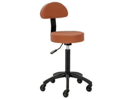 Scaun cosmetic cu spatar Gabbiano D026 | maro | 1