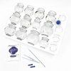Ventuze din sticlă pentru terapie cu ventuze Fabulo - cu perete gros - set de 16 buc