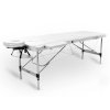 masă de masaj rabatabilă tandem basic alu 2 alb