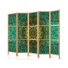 paravan din lemn fabulo 5 piese mandala aurie | 1