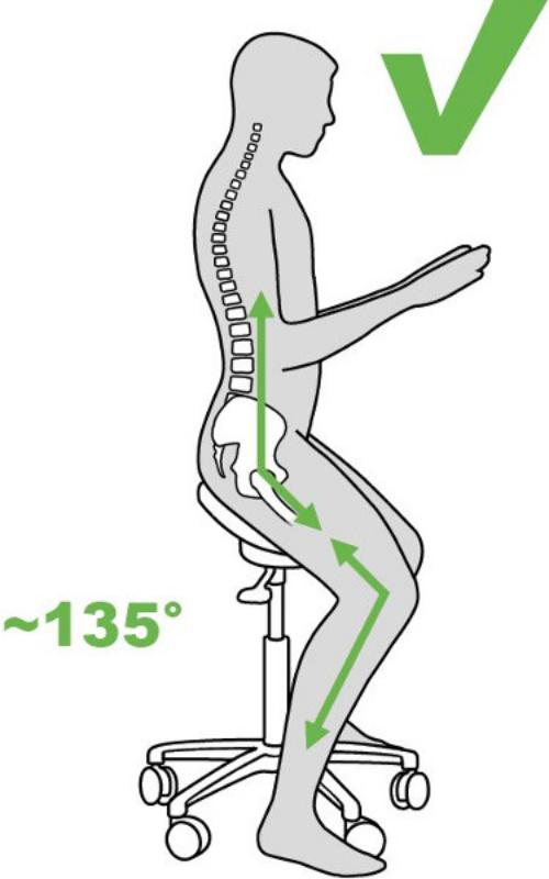 Správné zdravé sedenie - sedlová stolička