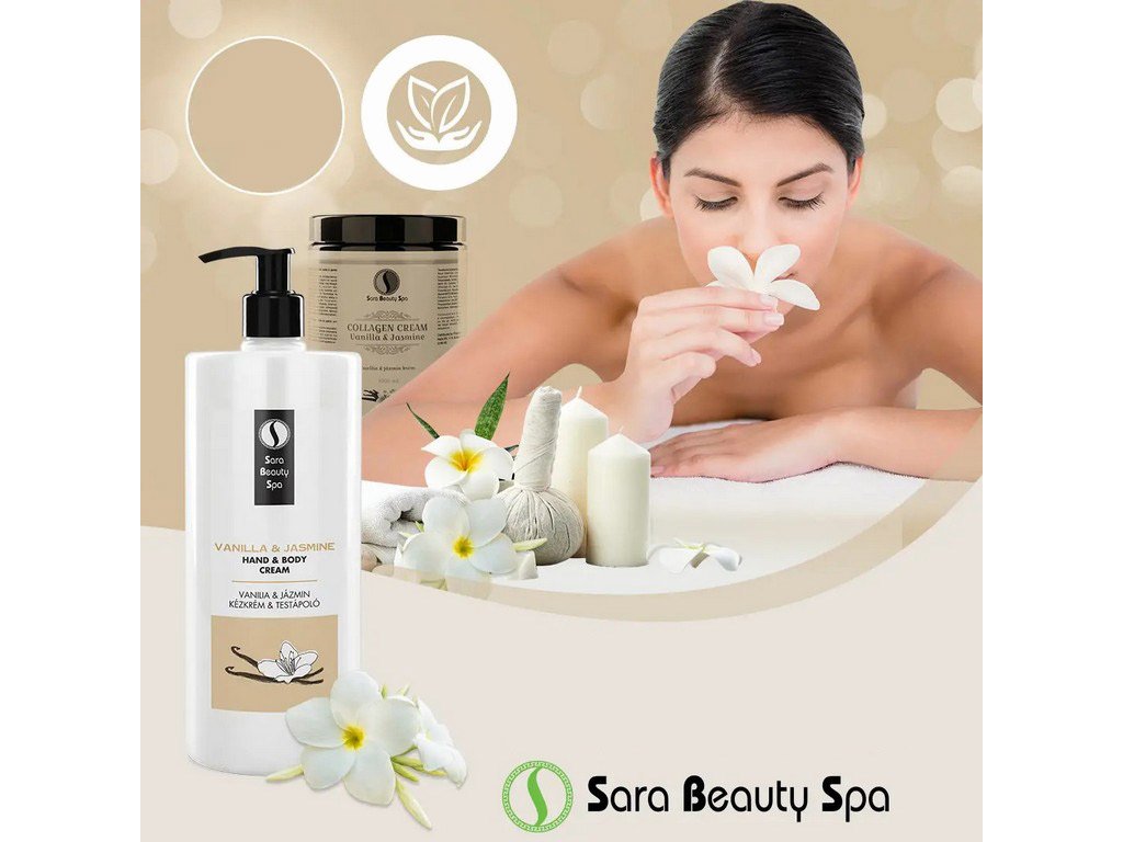 sbs012 sbs013 sbs166 hydratacny krem sara beauty spa vanilka jazmin 250ml 500ml 1000ml