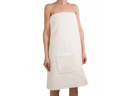 damsky kilt do sauny bavlneny kremovy | 1