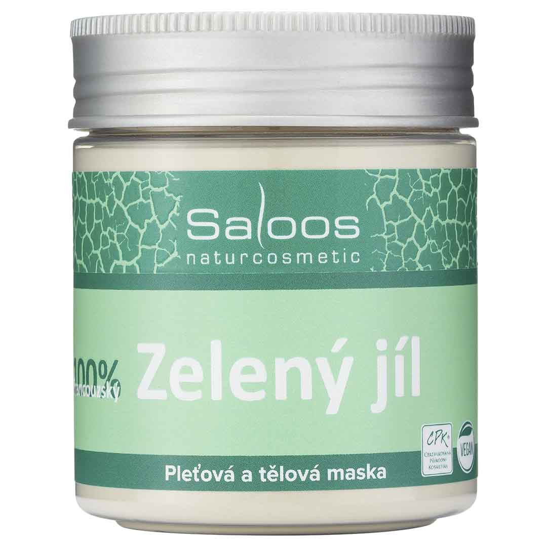 Saloos Green Clay telová a pleťová maska 100% French 140 g Objem: 140 g