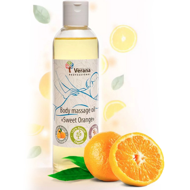 Telový masážny olej Verana Sladký pomaranč Objem: 250 ml