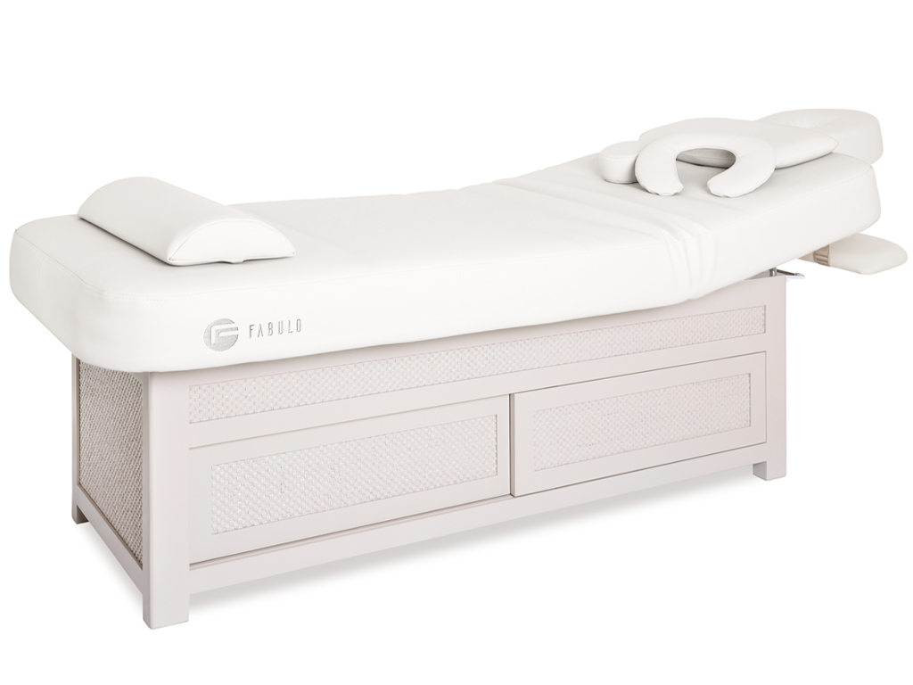 Pevné masážne lehátko s vyhrievaním Fabulo Spa Harmony 301  190*81 cm | 58 kg | 2 farby Farba: biela