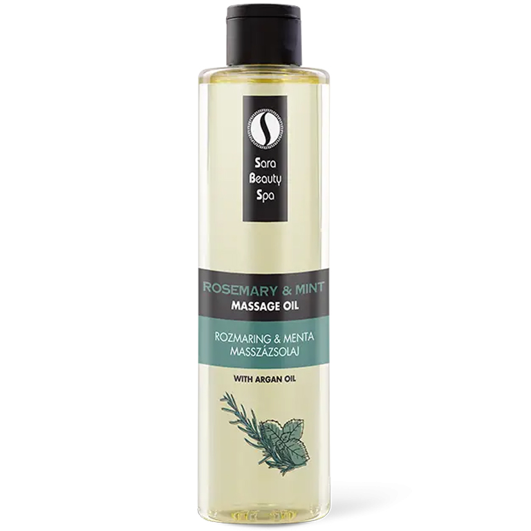Sara Beauty Spa prírodný rastlinný masážny olej - Rozmarín-Mäta Objem: 250 ml