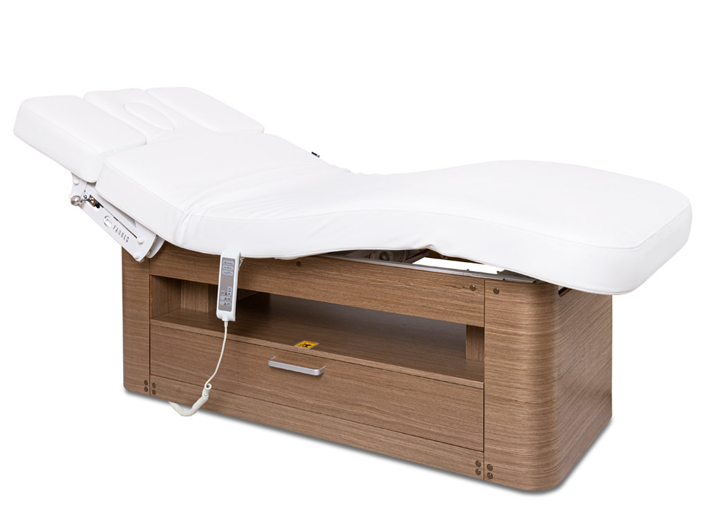 Elektrické wellness lehátko s vyhrievaním a LED osvetlením Fabulo Pallas  200*79 cm | 133 kg | biela