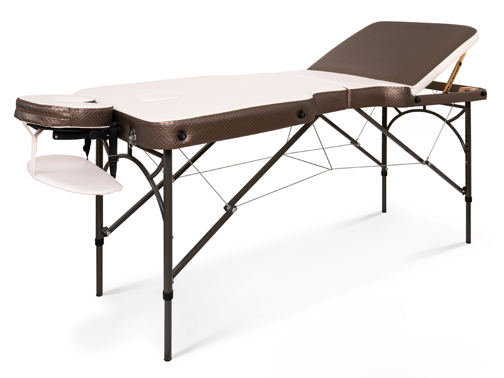 Skladací masážny stôl Tandem Profi A3D Contour Duo  187*70 cm | 15,7 kg | bielo-bronzova Farba: bielo-bronzová