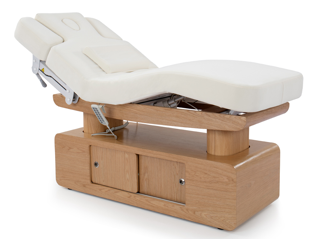 Elektrické wellness lehátko s vyhrievaním a LED osvetlením Fabulo Amaris  195*75 cm | 110 kg | krémová Farba: krémová