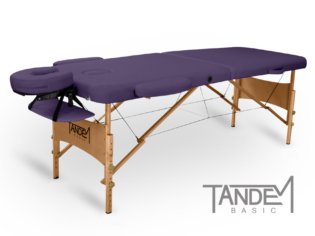 E-shop Tandem Basic-2 drevené masážne lehátko Farba: fialová