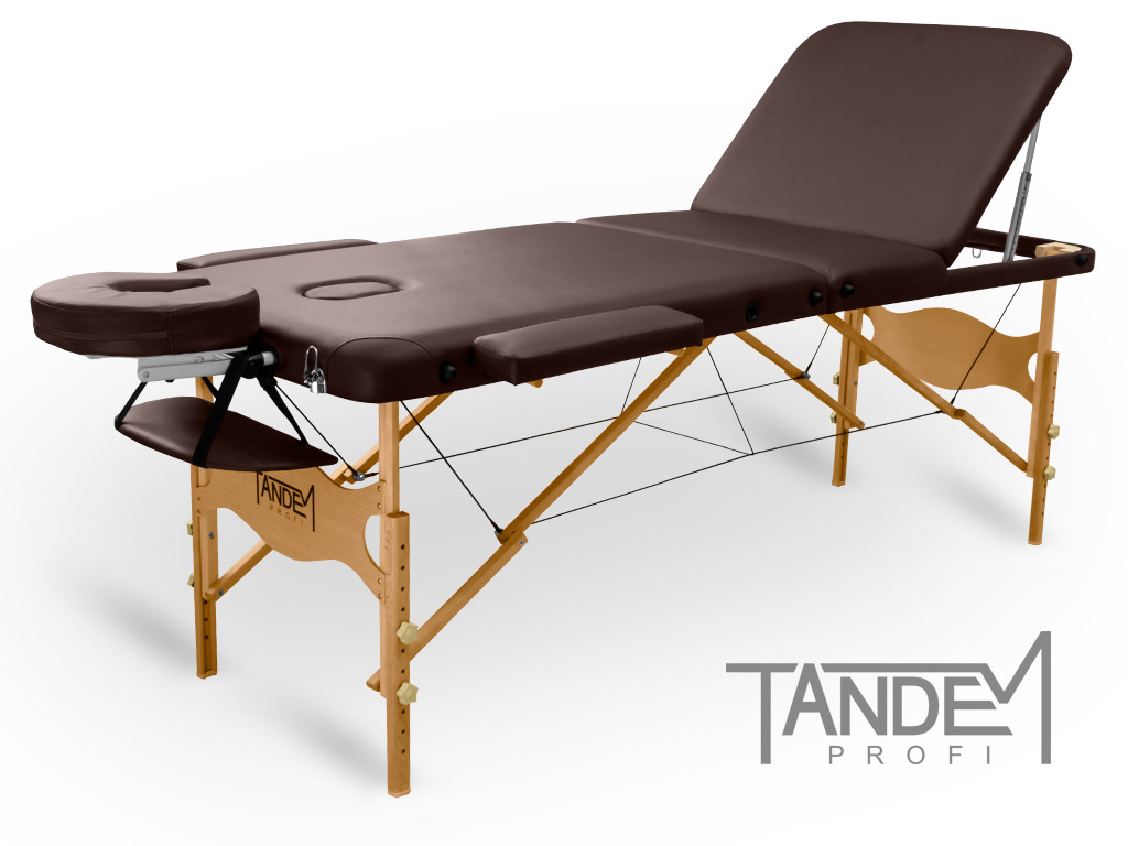 Skladací masážny stôl TANDEM Profi W3D Farba: čokoládová