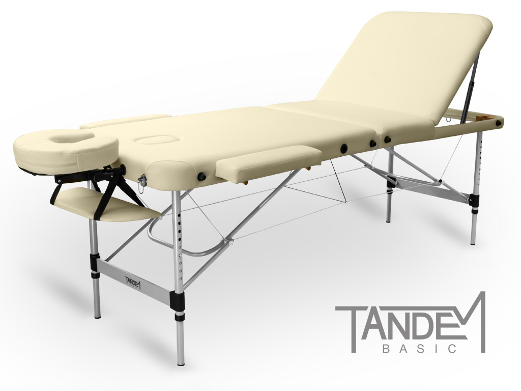 Skladací masážny stôl TANDEM Basic ALU-3 Farba: krémová