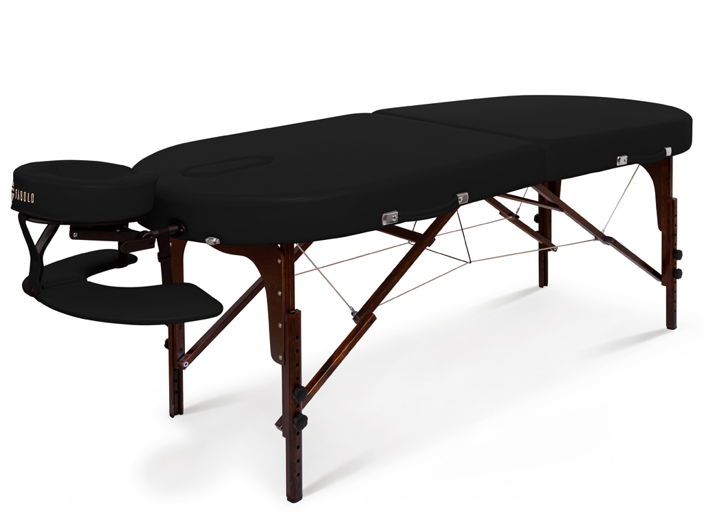 Skladací masážny stôl Fabulo DIABLO Oval Set  192*76 cm | 16,3 kg | 4 farby Farba: čierna