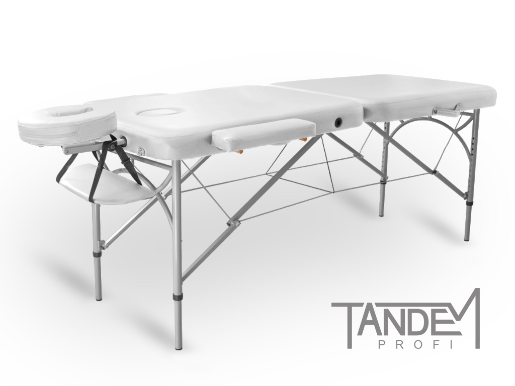 Skladací masážny stôl TANDEM Profi A2D Farba: biela