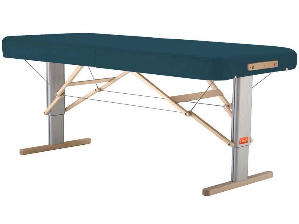 Prenosný elektrický masážny stôl Clap Tzu Linea Physio Farba: PU - modrá (saphir), Rozmery: 192x75cm, Doplnky: sieťové napájanie + nožný spínač