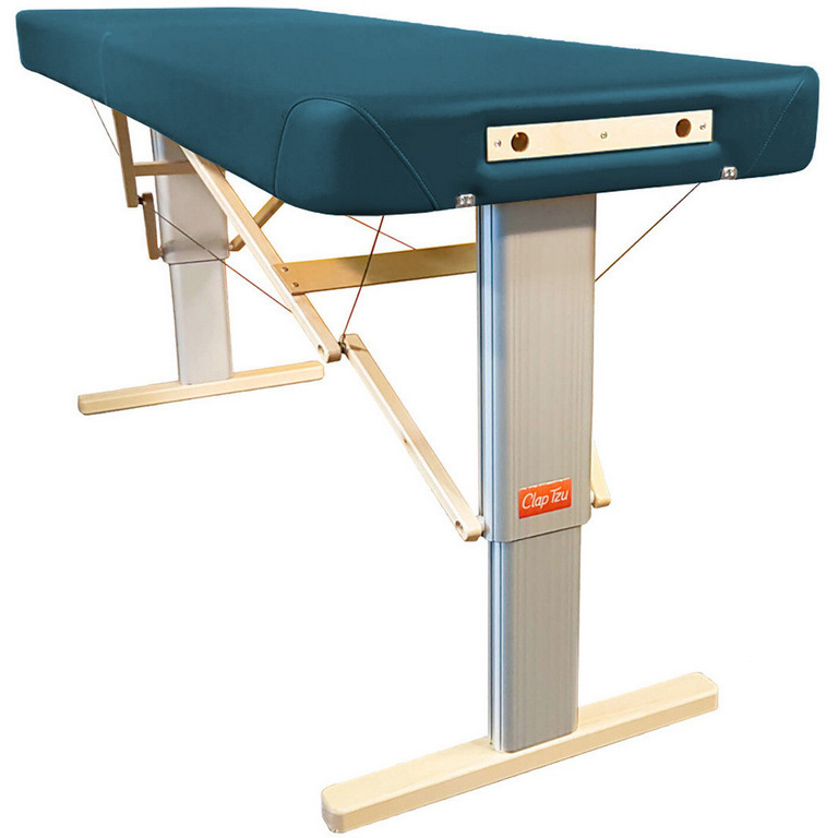 E-shop Prenosný elektrický masážny stôl Clap Tzu Linea Wellness Farba: PU - modrá (saphir), Rozmery: 192x75cm, Doplnky: akumulátorové napájanie