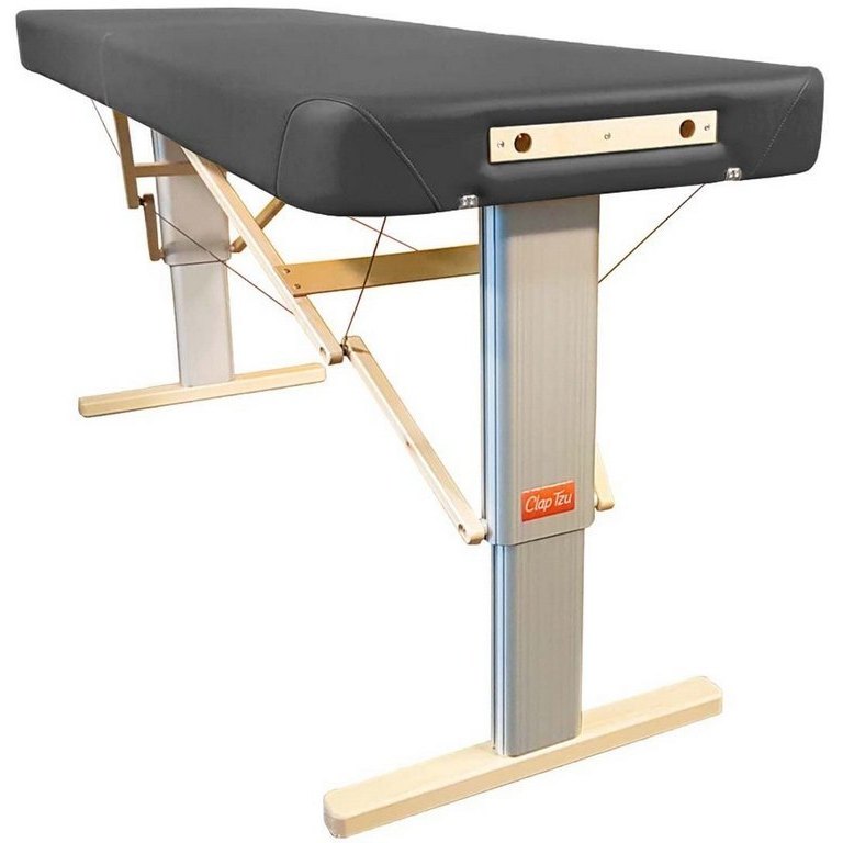 Prenosný elektrický masážny stôl Clap Tzu Linea Wellness Farba: PU - grafitová (graphite), Rozmery: 192x75cm, Doplnky: sieťové napájanie + nožný spín…