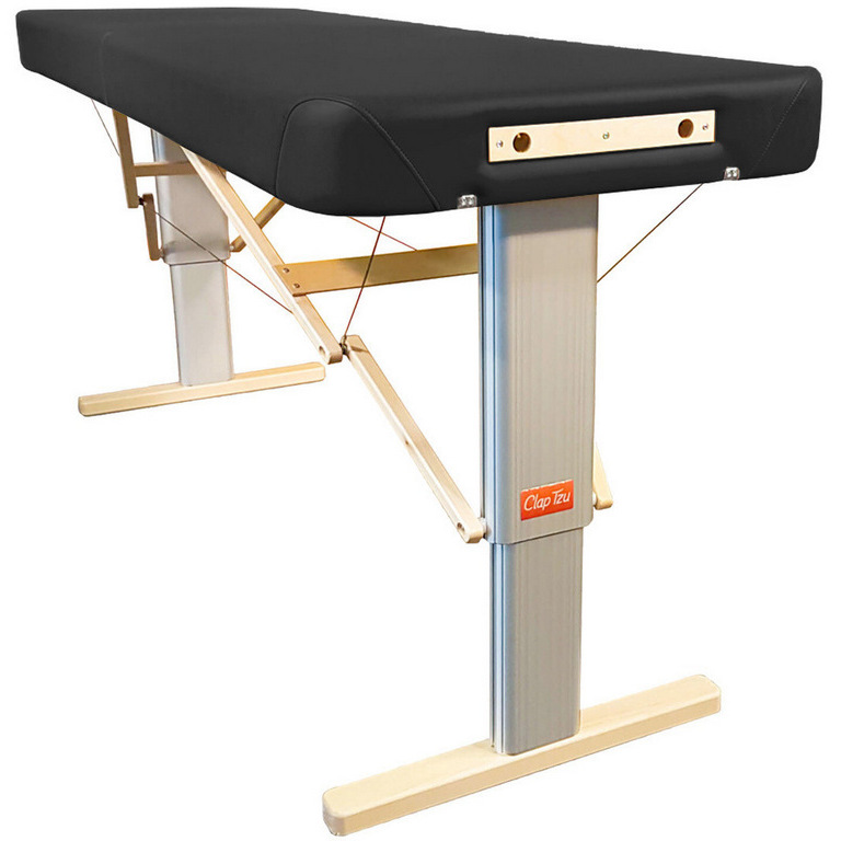 Prenosný elektrický masážny stôl Clap Tzu Linea Wellness Farba: PU - čierna (black), Rozmery: 192x75cm, Doplnky: akumulátorové napájanie